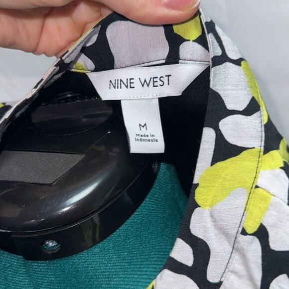 Nine West Abstract Print Drop Waist Dress | Sz M - Picture 5 of 7